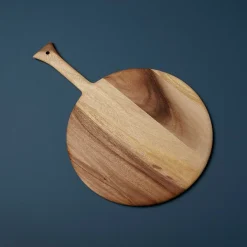 Acacia Medium Round Board with Handle