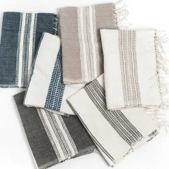 Aden Cotton Hand Towel, Natural with Stone