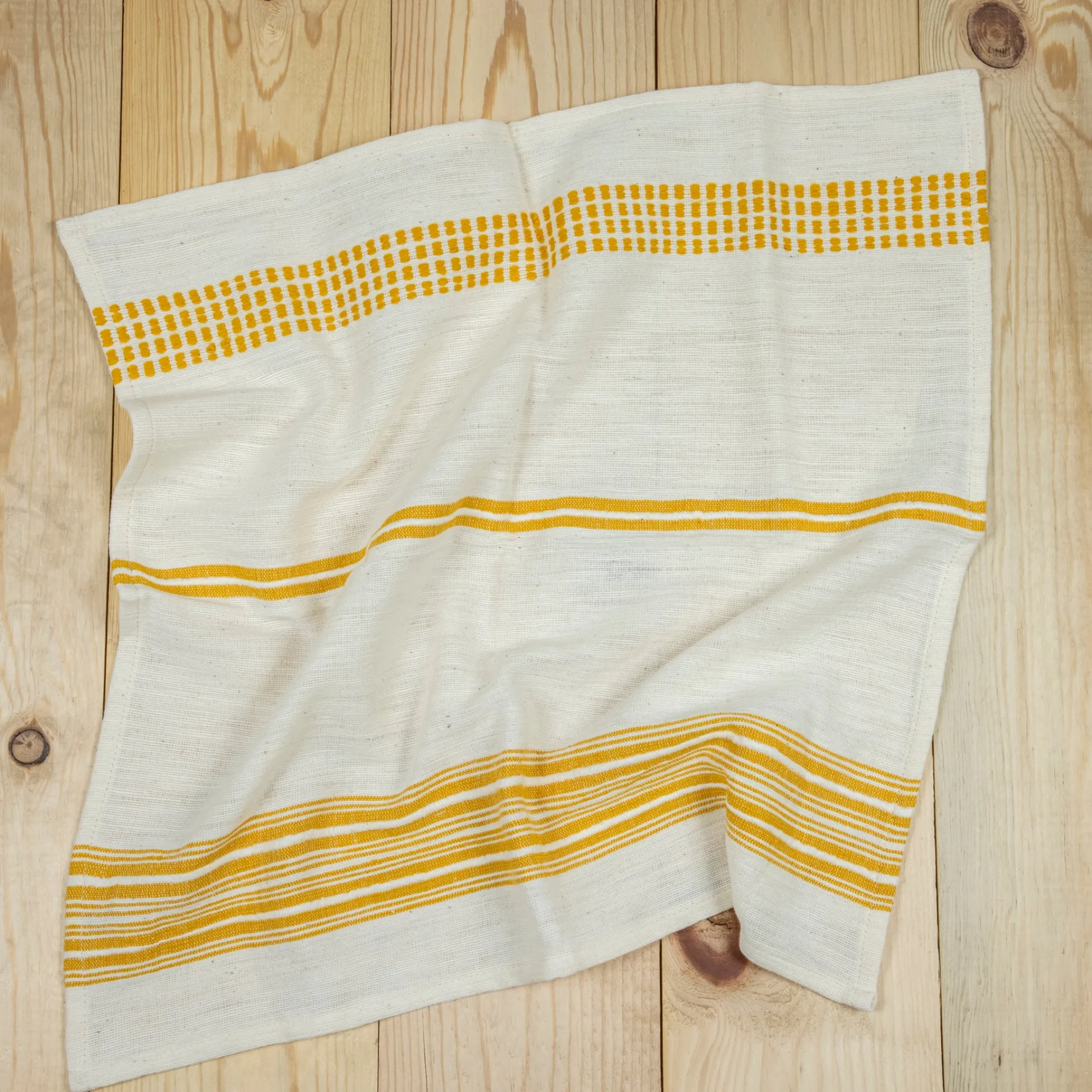 Aden Napkins, Natural with Yellow, Set of 4^Be Home Cheap