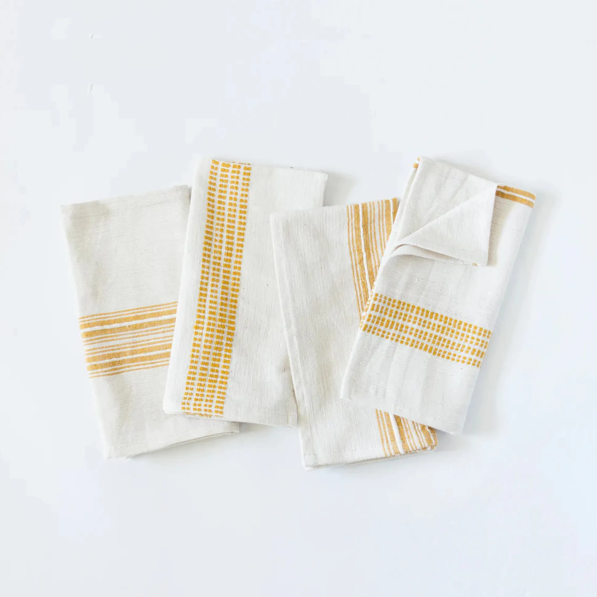 Aden Napkins, Natural with Yellow, Set of 4^Be Home Cheap
