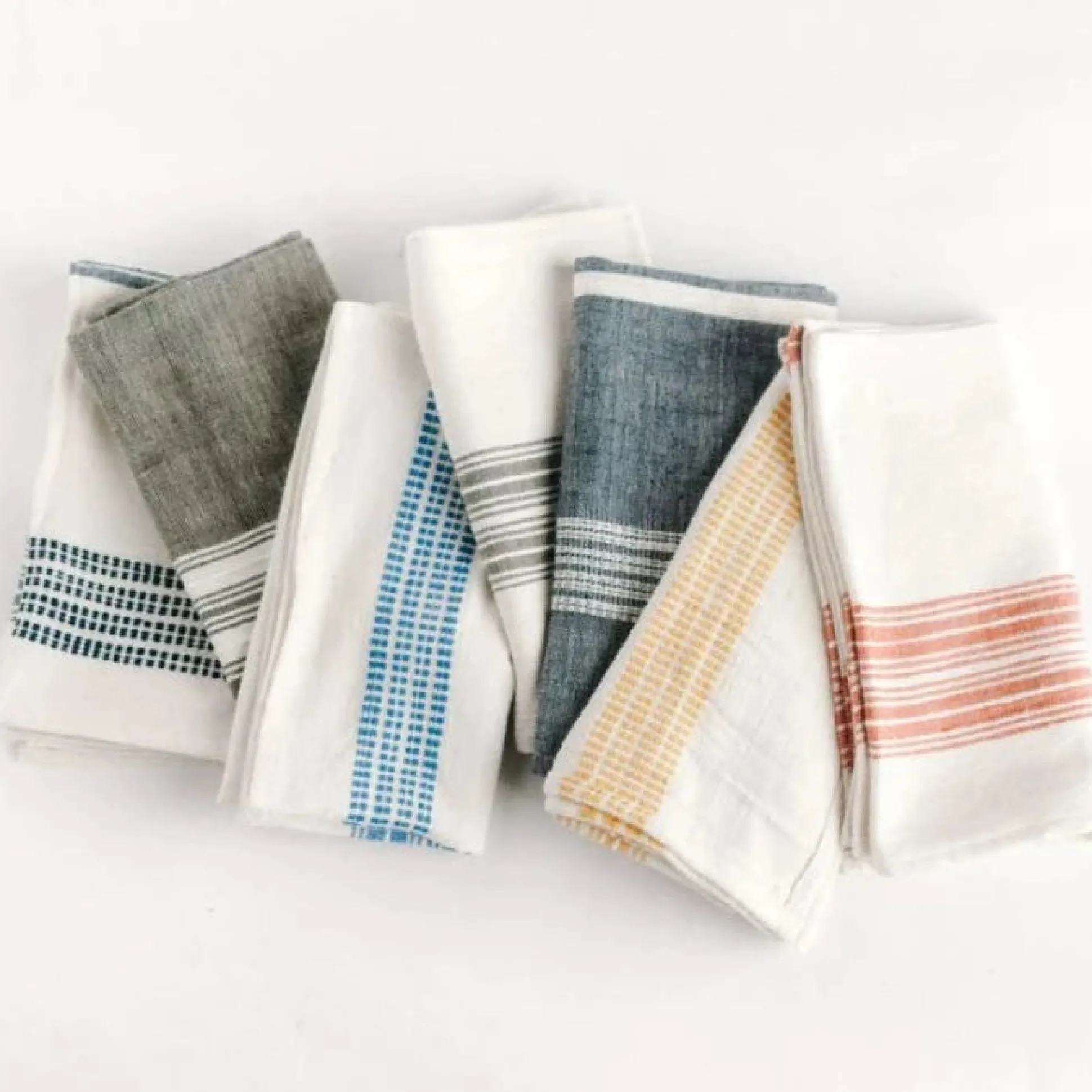 Aden Napkins, Natural with Yellow, Set of 4^Be Home Cheap