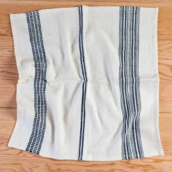 Aden Napkins, Natural with Navy, Set of 4^Be Home New