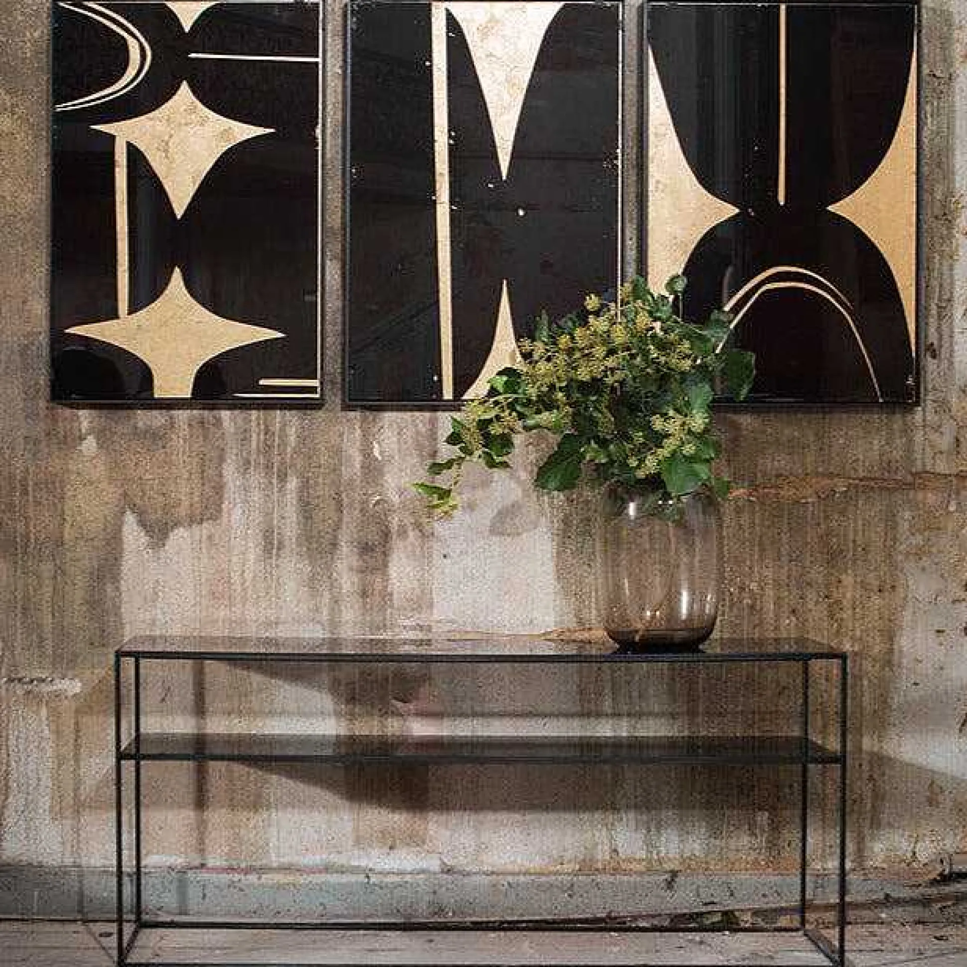 Aged Sofa Console, Bronze
