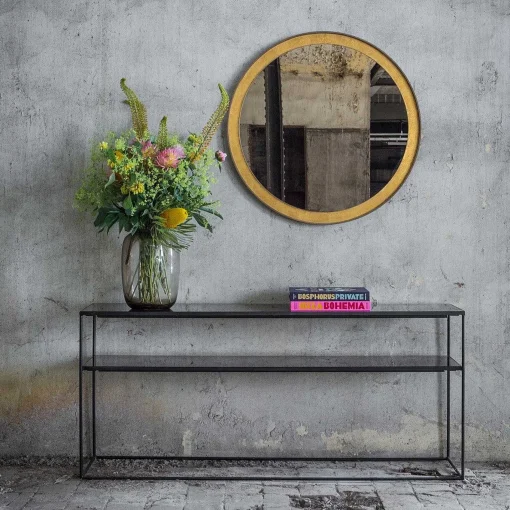 Aged Sofa Console, Charcoal