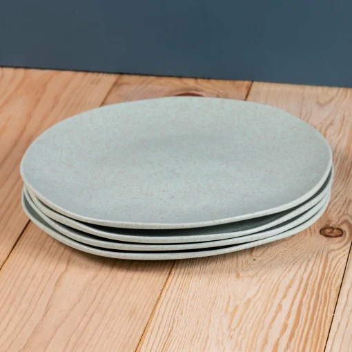 Al Fresco Organic Dinner Plate, Sage Green, Set of 4^Be Home Cheap