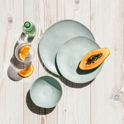 Al Fresco Organic Dinner Plate, Sage Green, Set of 4^Be Home Shop