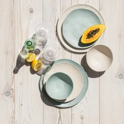 Al Fresco Organic Dinner Plate, Sage Green, Set of 4^Be Home Shop