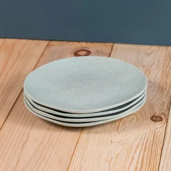 Al Fresco Organic Salad Plate, Sage Green, Set of 4^Be Home Shop