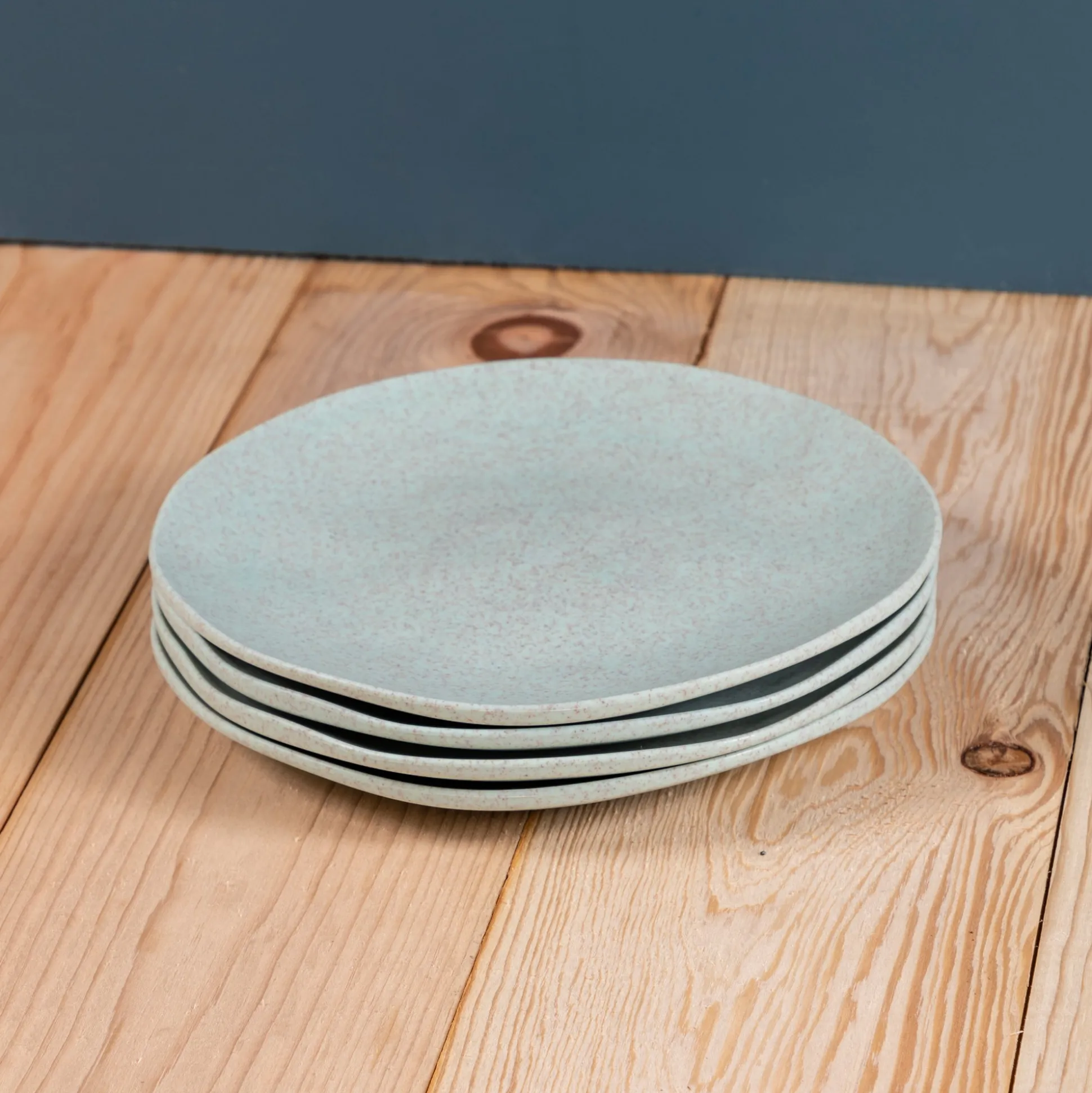 Al Fresco Organic Salad Plate, Sage Green, Set of 4^Be Home Shop