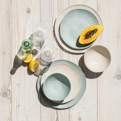 Al Fresco Organic Salad Plate, Sage Green, Set of 4^Be Home Shop