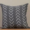 Alpaca Square Pillow, Grey with Chevrons^Be Home New