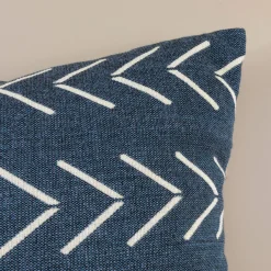 Alpaca Square Pillow, Navy with Chevrons^Be Home Flash Sale