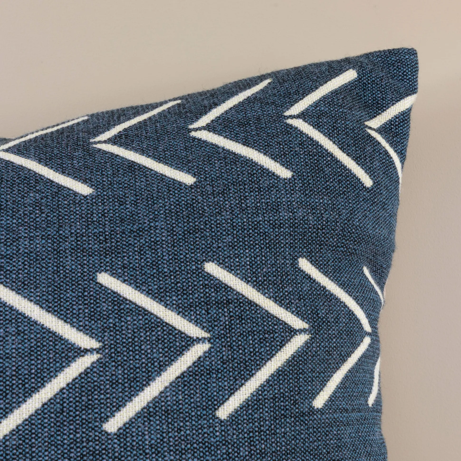 Alpaca Square Pillow, Navy with Chevrons^Be Home Flash Sale