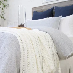 Anacapa Oversized Throw, White^Be Home Cheap