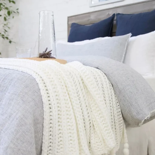 Anacapa Oversized Throw, White^Be Home Cheap
