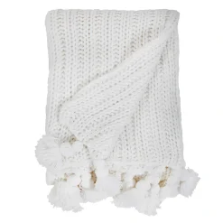 Anacapa Oversized Throw, White^Be Home Cheap