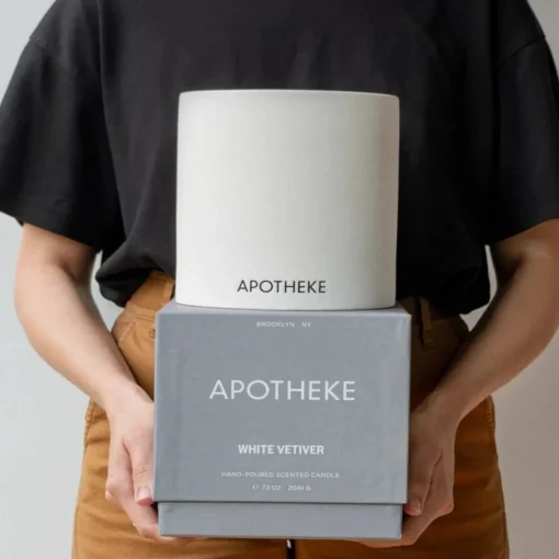 Apotheke Concrete 4-Wick Candle, White Vetiver^Be Home Online