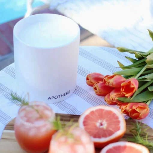 Apotheke Concrete 4-Wick Candle, Sea Salt Grapefruit^Be Home Outlet