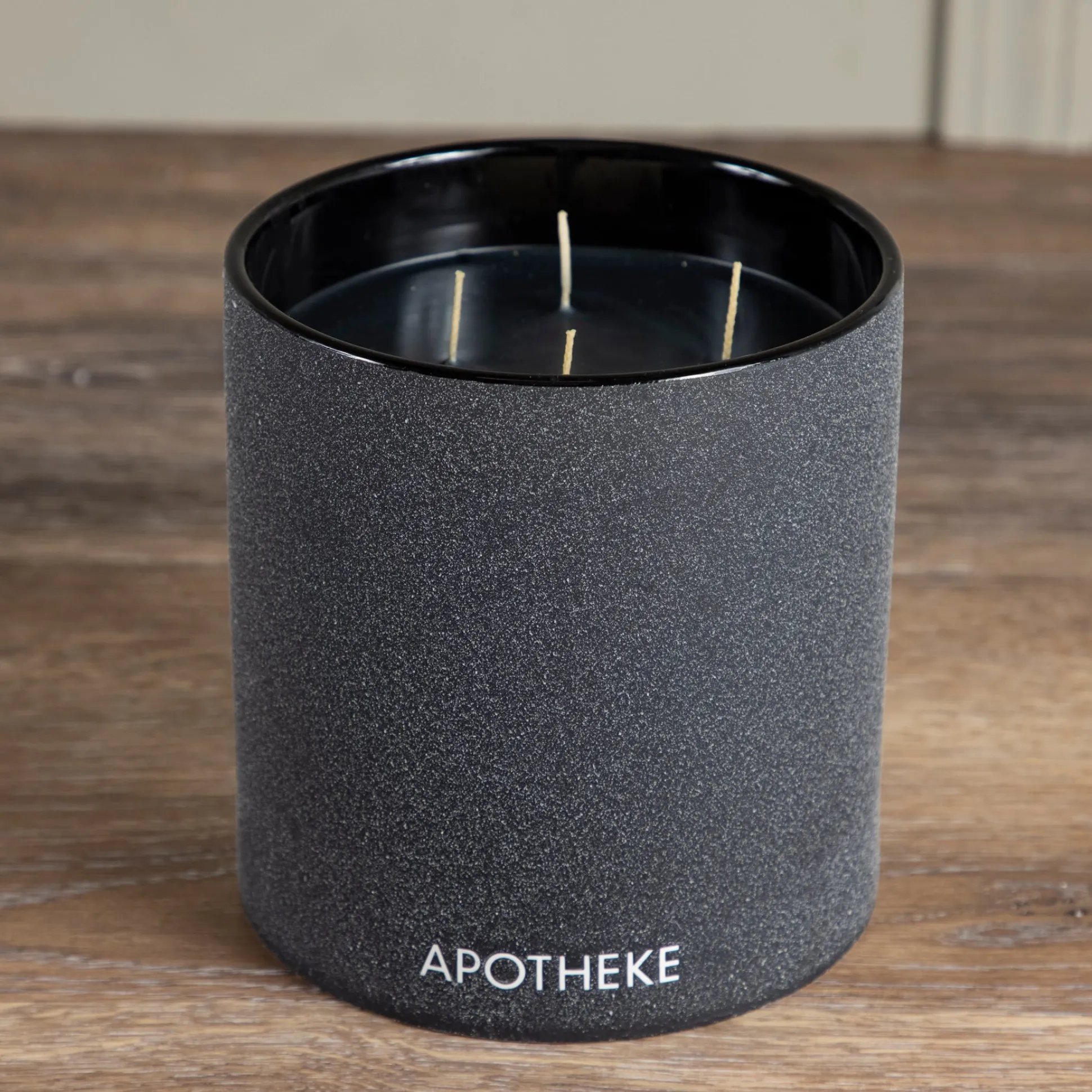 Apotheke Concrete 4-Wick Candle, Charcoal^Be Home Store