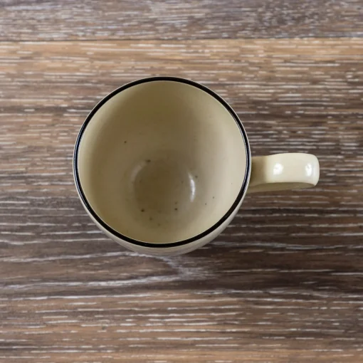 Augusta Mug, Natural with Black, Set of 6^Be Home Clearance