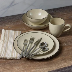 Augusta Mug, Natural with Black, Set of 6^Be Home Clearance