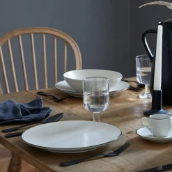 Augusta Pasta Bowl, Natural with Black, Set of 6^Be Home Shop