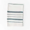 Avery Hand Towel, Natural with Navy
