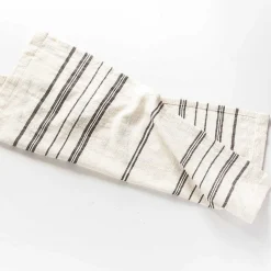 Avery Hand Towel, Natural with Grey