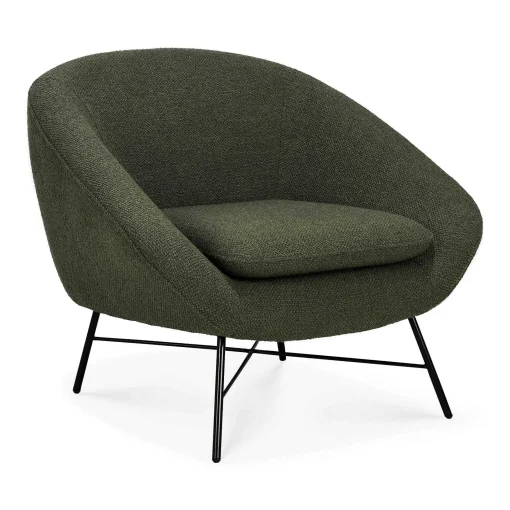 Barrow Lounge Chair, Pine Green