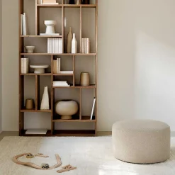 Barrow Pouf, Off White, 23.5"