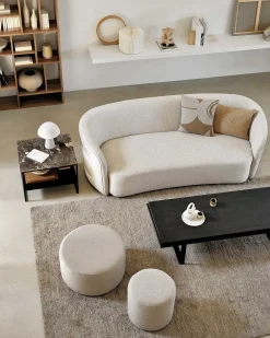 Barrow Pouf, Off White, 15.5