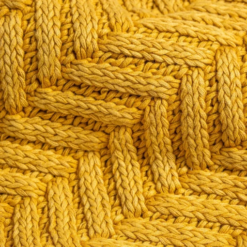 Belmont Chevron Throw, Washed Yellow^Be Home Outlet