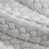Belmont Double Cable Knit Throw, Linen^Be Home Store