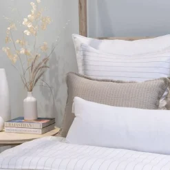 Bianca Rectangular Pillow, White^Be Home Store