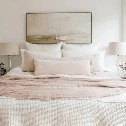 Bianca Rectangular Pillow, Blush^Be Home Flash Sale