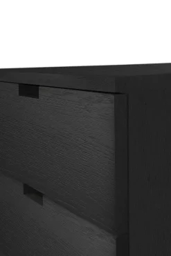 Billy Solid Black Oak Drawer Unit