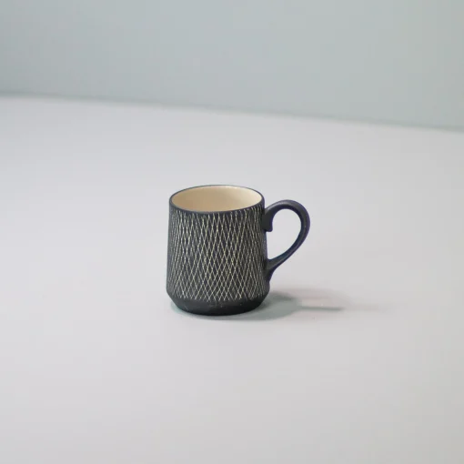 Black Crosshatch Espresso Cups, Set of 4^Be Home Flash Sale