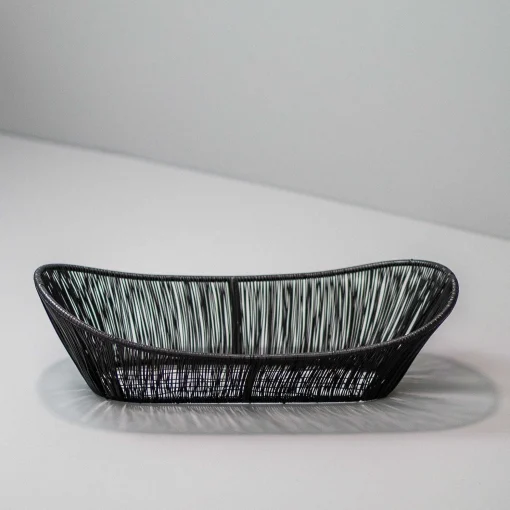 Black Rhythm Wire Oval Basket