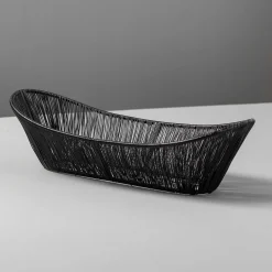 Black Rhythm Wire Oval Basket