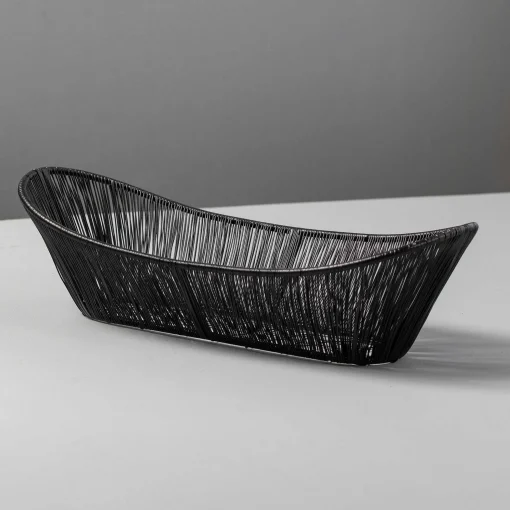 Black Rhythm Wire Oval Basket