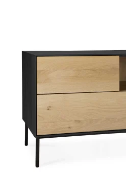 Blackbird Solid Black Oak Media Console