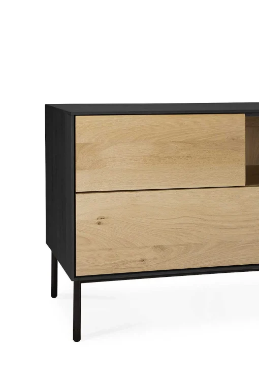 Blackbird Solid Black Oak Media Console