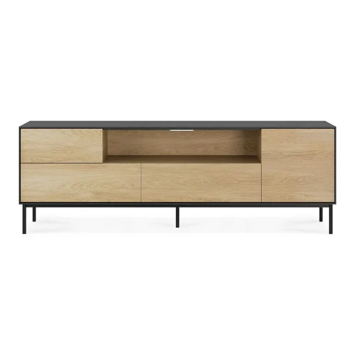 Blackbird Solid Black Oak Media Console