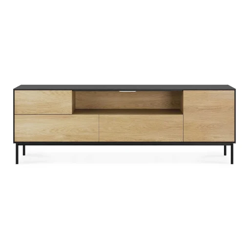 Blackbird Solid Black Oak Media Console