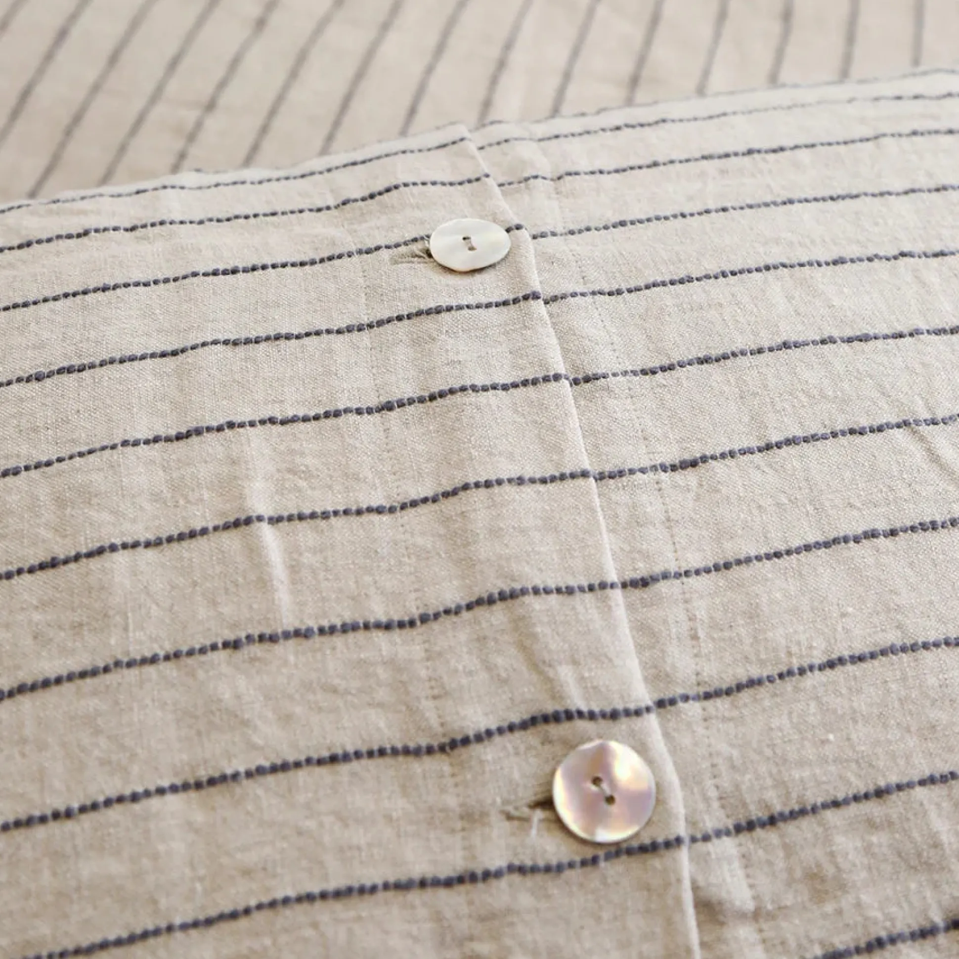 Blake Big Pillow, Flax & Midnight^Be Home Cheap