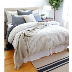 Blake Big Pillow, Flax & Midnight^Be Home Cheap