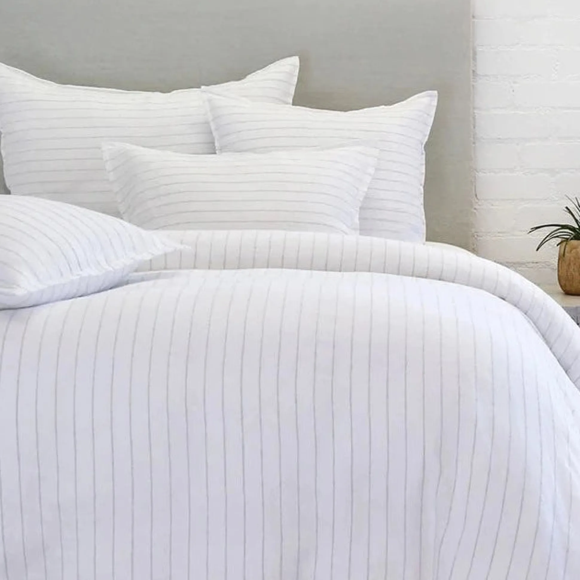 Blake Big Pillow, White & Ocean^Be Home Cheap