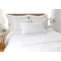 Blake Big Pillow, White & Ocean^Be Home Cheap