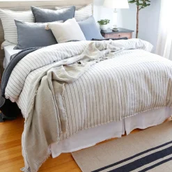 Blake King Duvet, Flax & Midnight^Be Home Hot