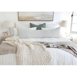 Blake King Sham, Cream & Grey^Be Home Shop